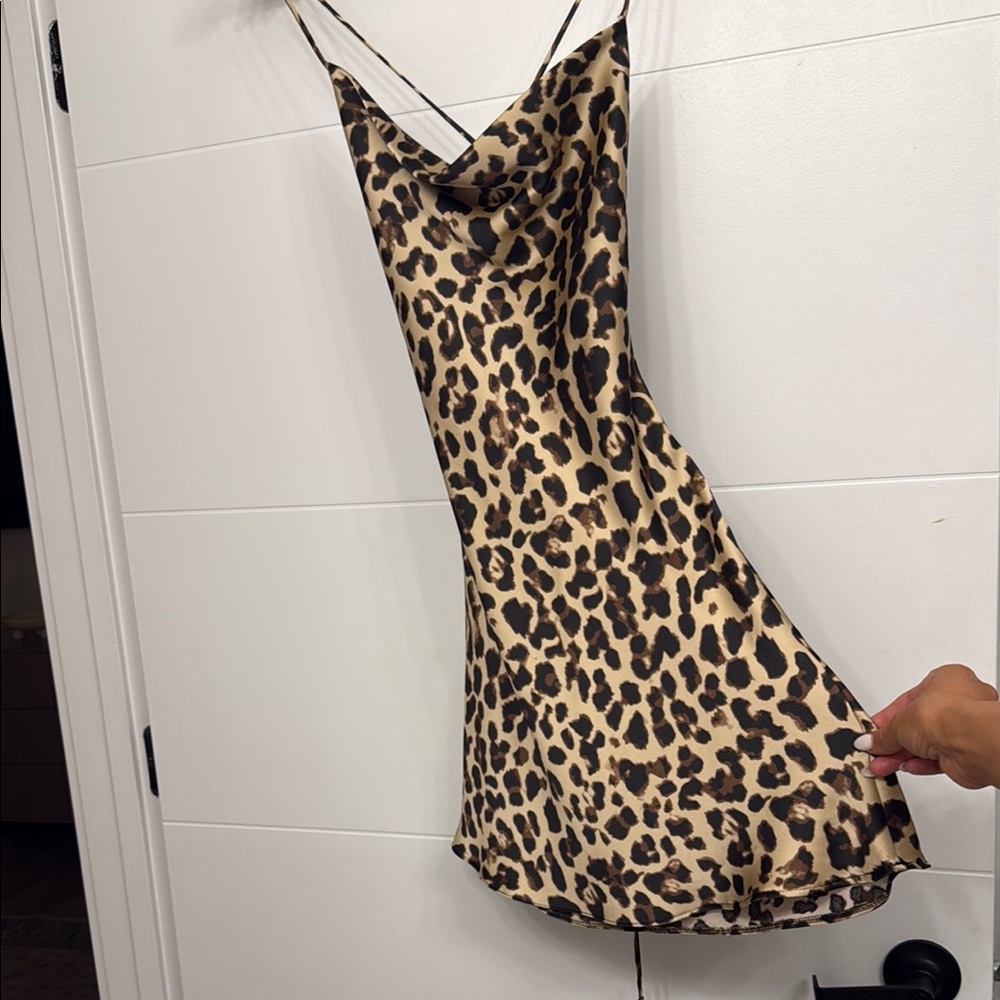 Leopard Print Slip Dress